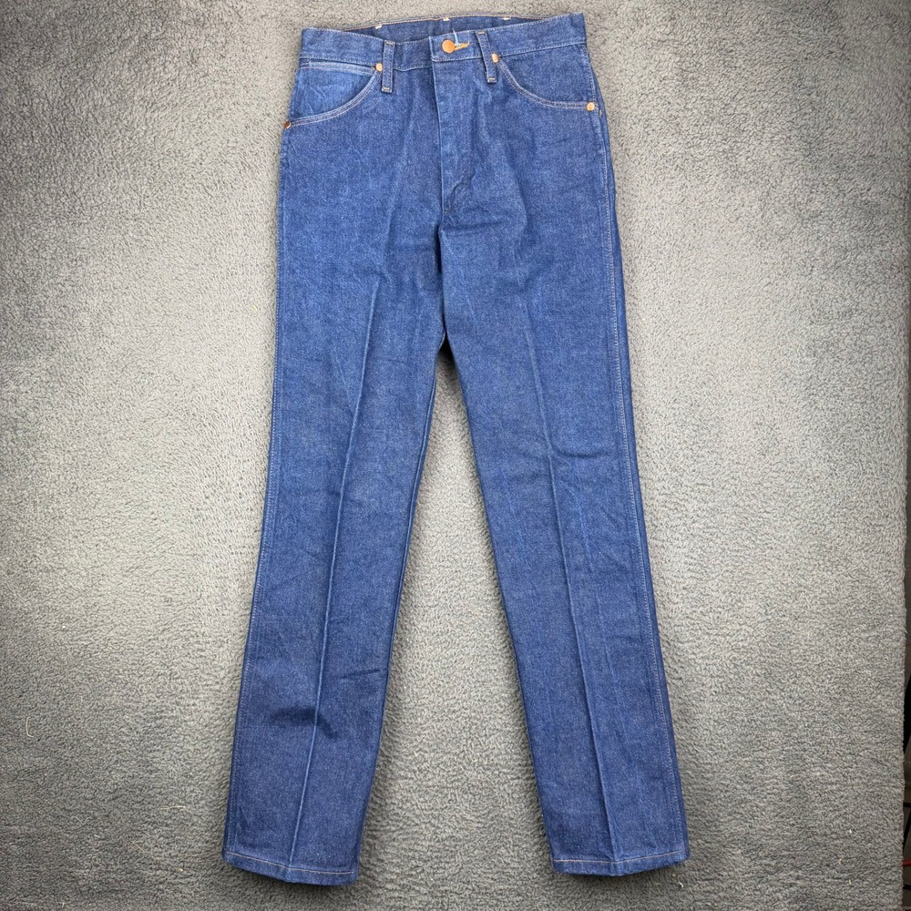 Wrangler 13MWZ Cowboy Cut‎ Jeans Mens 29x33 Blue Rigid Denim Slim Fit Western